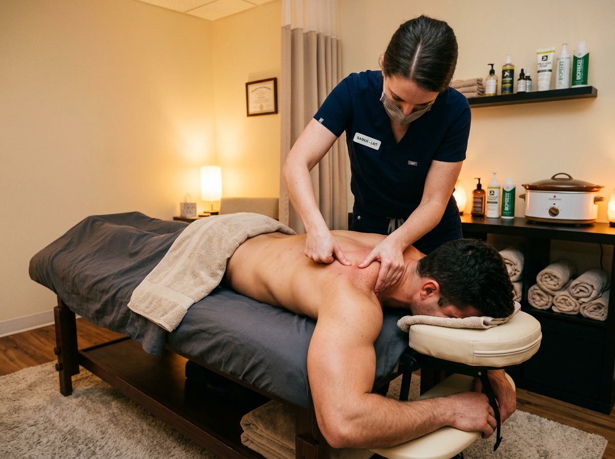 Clinical deep tissue sports muscle massage therapy