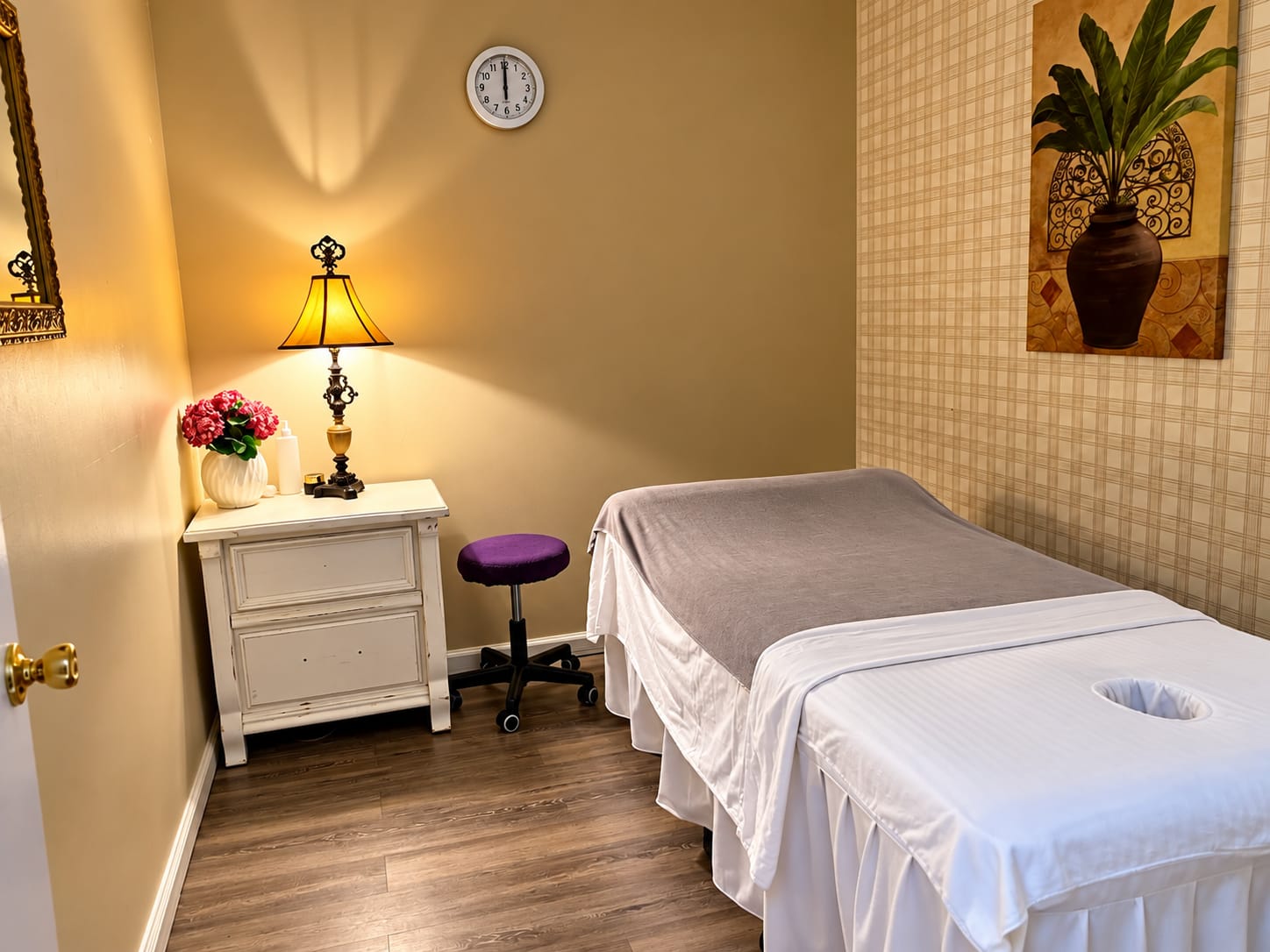 Tranquil wellness suite for lymphatic drainage detox therapy
